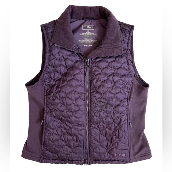 L.L. Bean Jackets & Blazers - LL Bean Vest Women’s Size M Plum Full Zip Quilted Hiking Outdoors